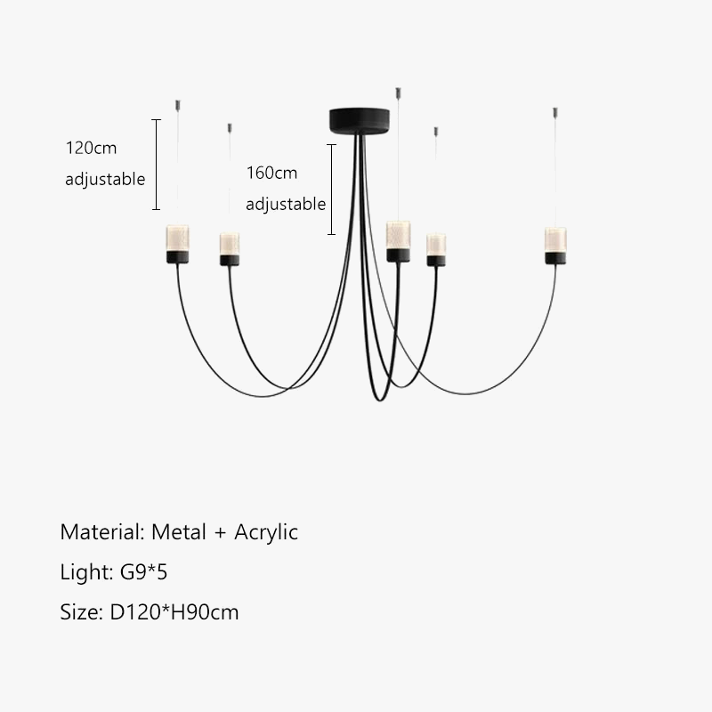 lustre moderne nordique design créatif éclairage suspendu élégant