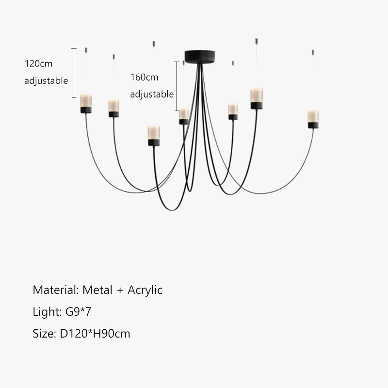lustre moderne nordique design créatif éclairage suspendu élégant