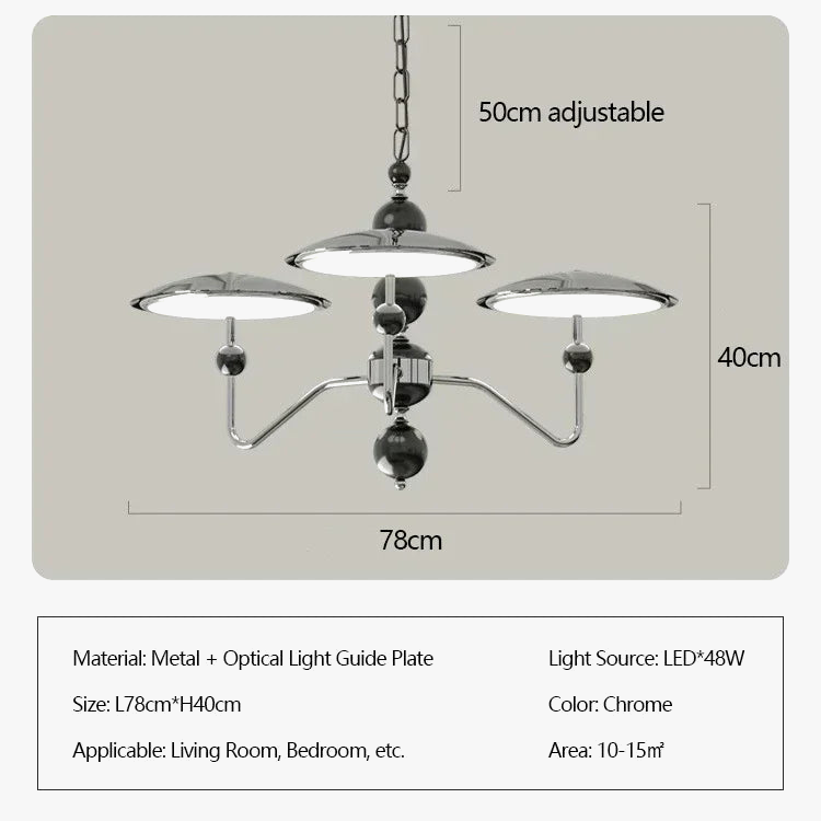 lustre moderne nordique design soucoupe volante avec lumière led