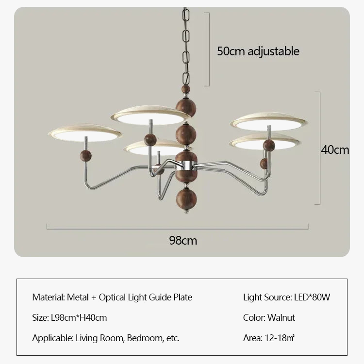 lustre moderne nordique design soucoupe volante avec lumière led