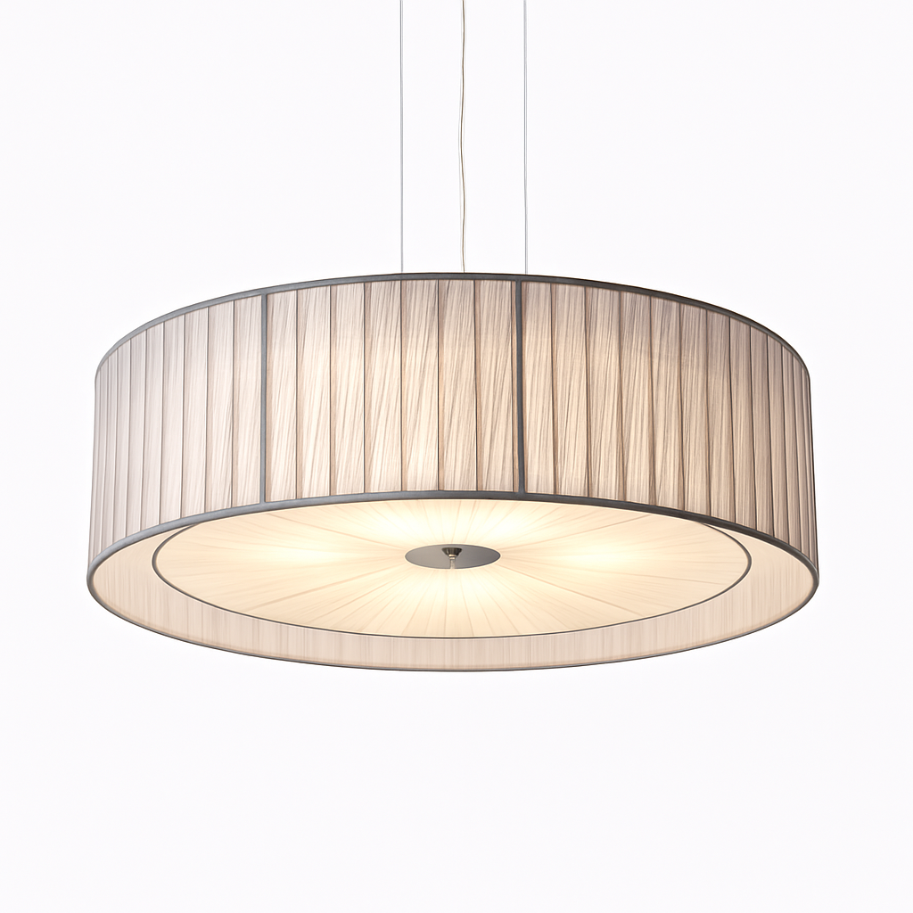 lustre moderne nordique en fer avec abat-jour en gaze