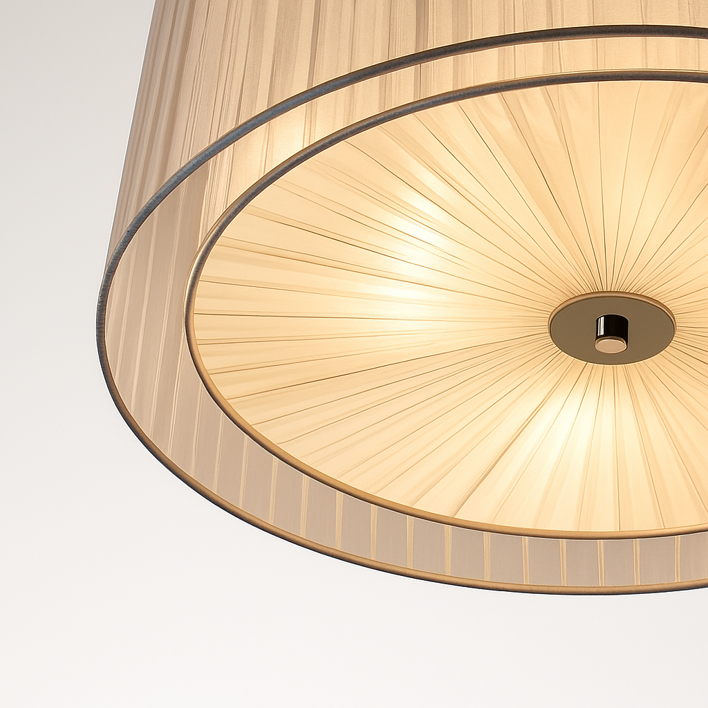 lustre moderne nordique en fer avec abat-jour en gaze