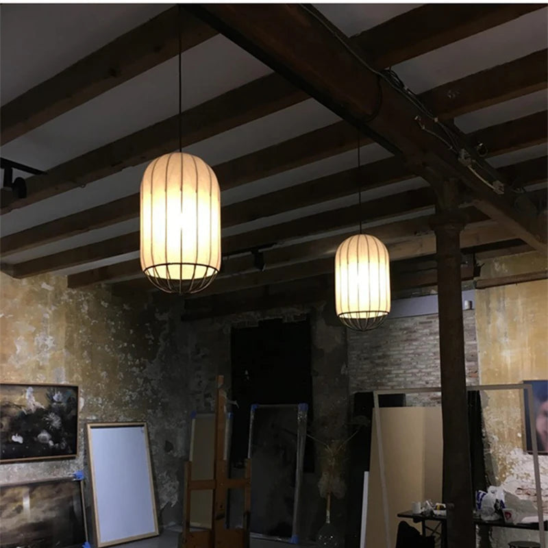 lustre moderne nordique en tissu pour intérieur style épuré