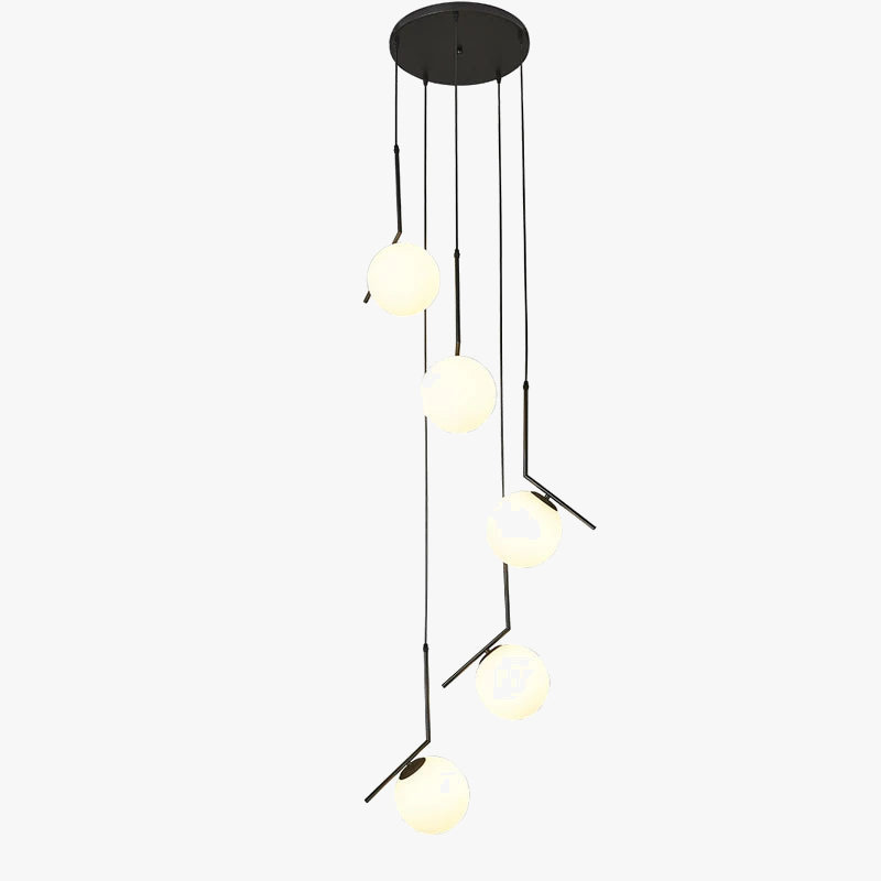 lustre moderne nordique en verre pour décoration intérieure