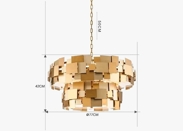 lustre moderne nordique à led en acier avec masque acrylique