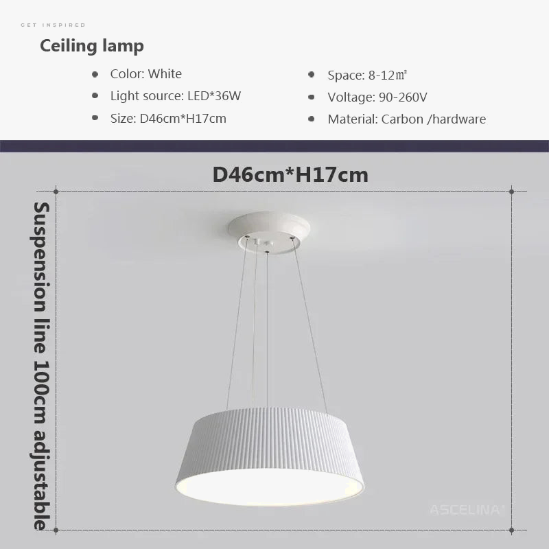 lustre moderne nordique à led pour intérieur