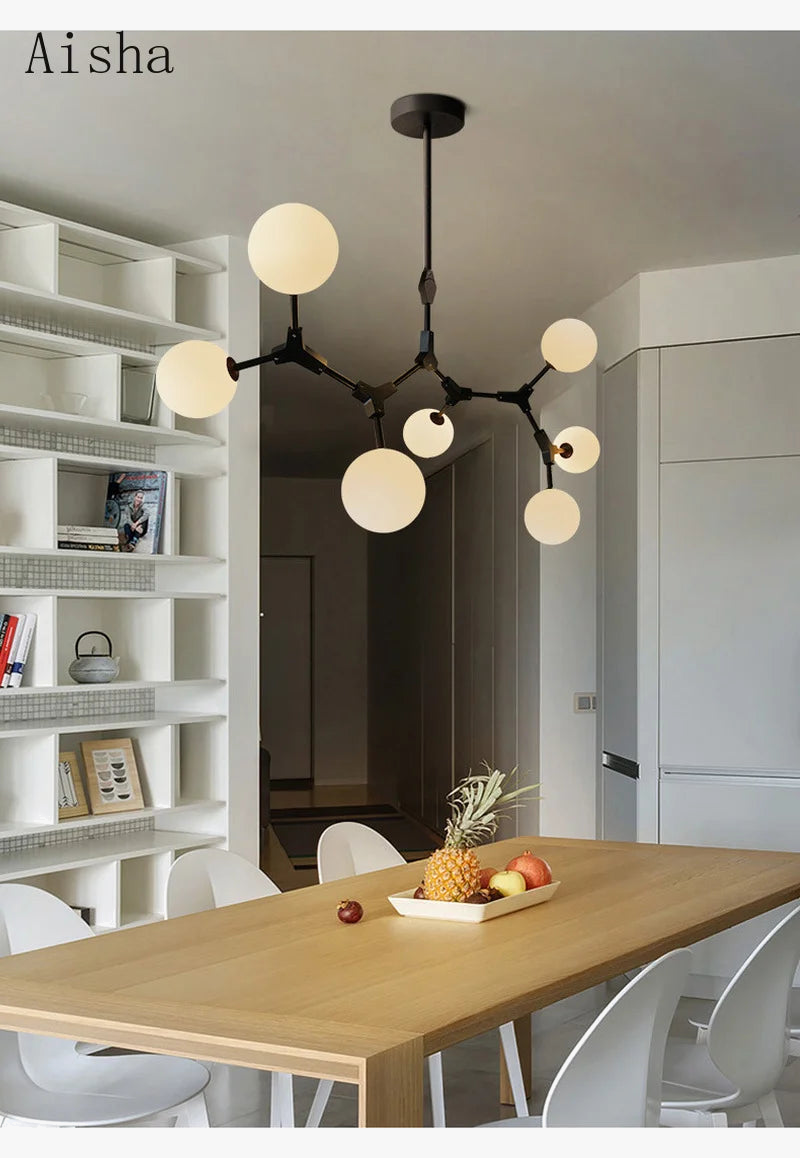 lustre moderne nordique pour décoration intérieure élégante
