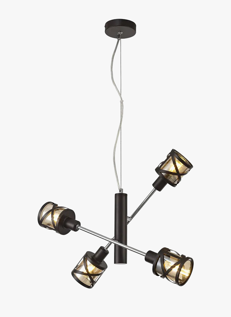 lustre moderne nordique réglable en verre rétro industriel créatif