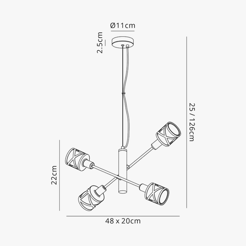 lustre moderne nordique réglable en verre rétro industriel créatif