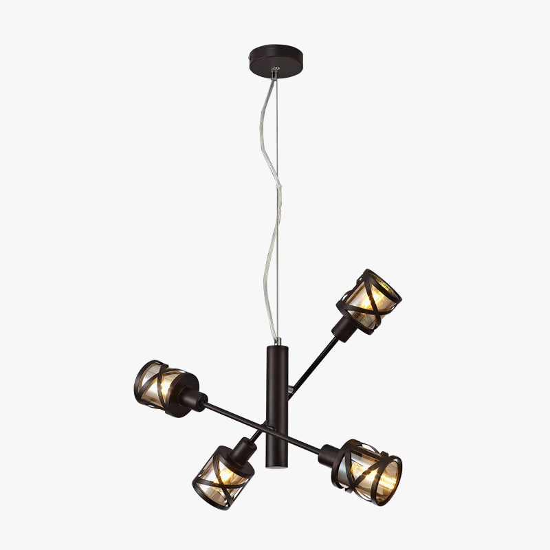 lustre moderne nordique réglable en verre rétro industriel créatif