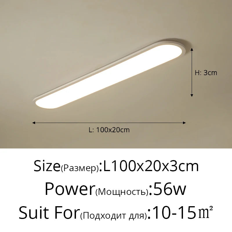 lustre moderne nordique simple led rectangulaire pour bar