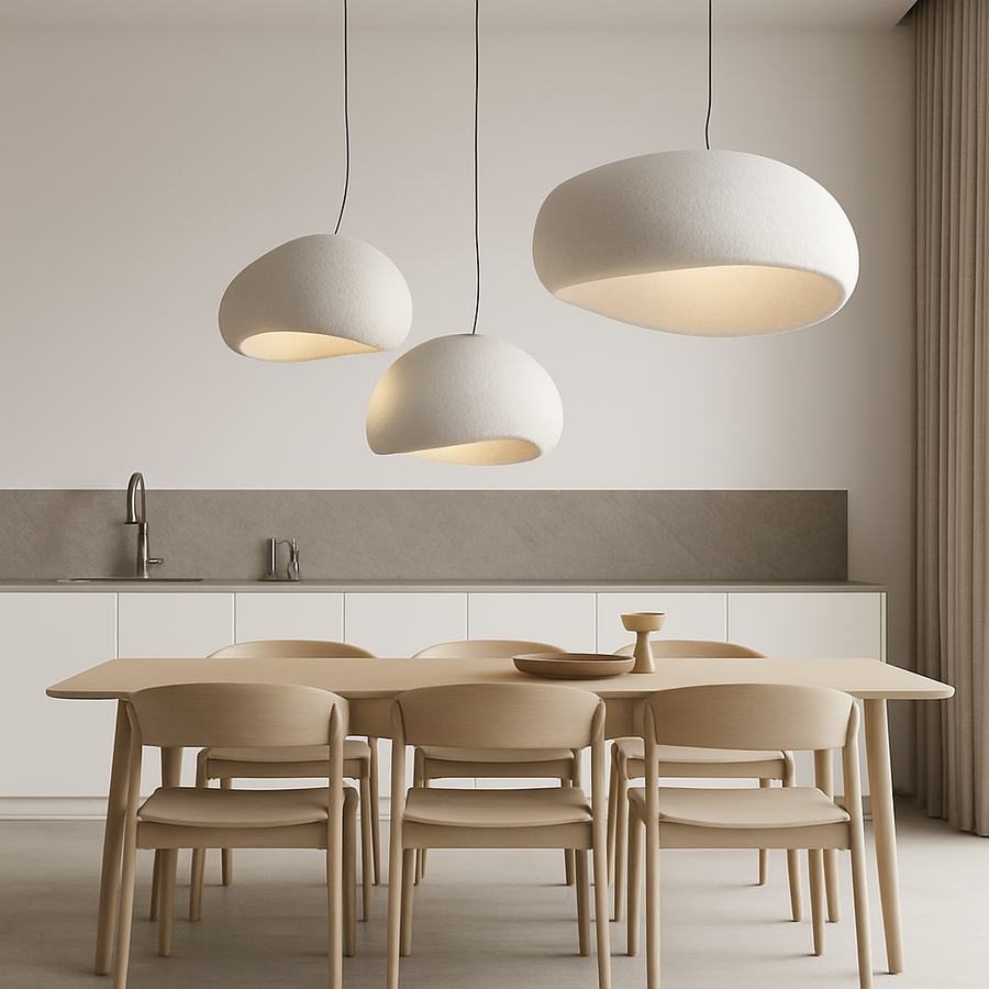 lustre moderne nordique wabi sabi led suspendu loft