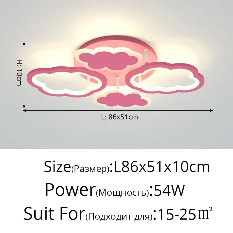 lustre moderne nuage lumière dessin animé créatif décoration éclairage intérieur