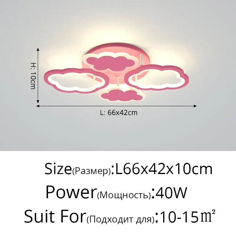 lustre moderne nuage lumière dessin animé créatif décoration éclairage intérieur