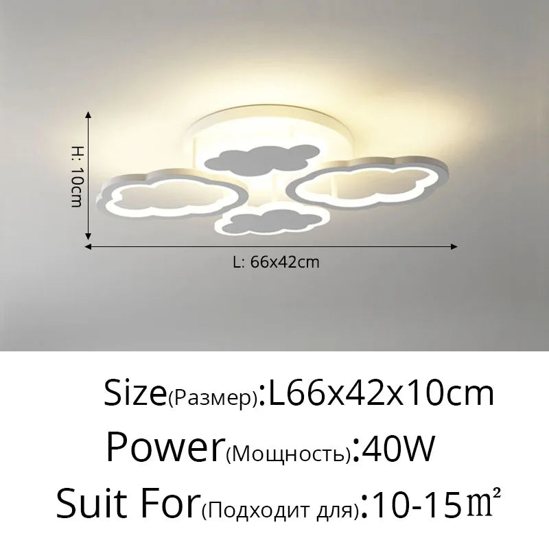 lustre moderne nuage lumière dessin animé créatif décoration éclairage intérieur