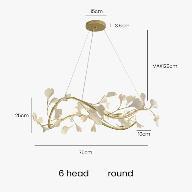 lustre moderne à pétales pour décoration intérieure créative