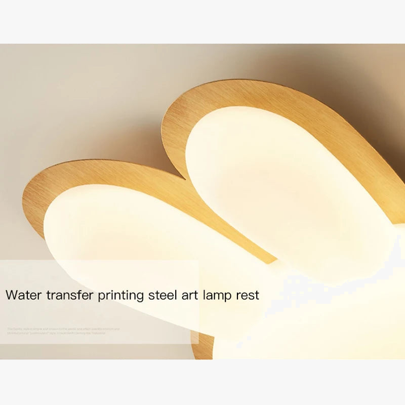 lustre moderne pour enfant avec design lapin en bois