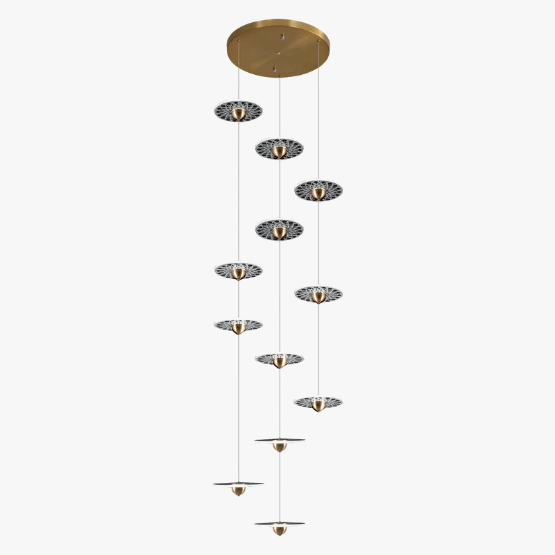 lustre moderne pour escalier design nordique simple et élégant