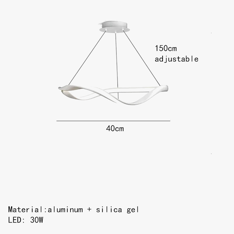 lustre moderne simple anneau irrégulier cordon réglable décoratif