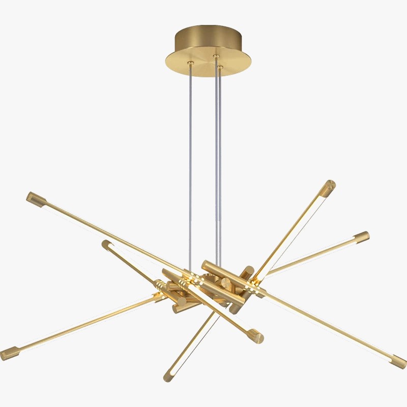 lustre moderne simple en cuivre de luxe suspendu