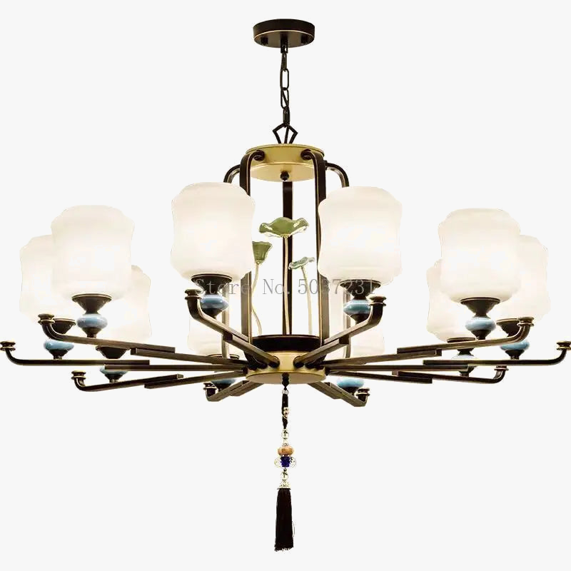 lustre moderne simple rétro avec lumières led élégantes
