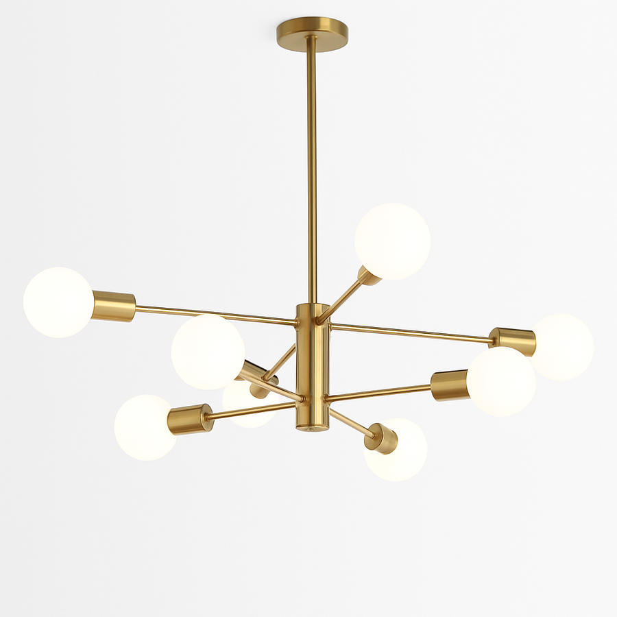 lustre moderne spoutnik satellite à 2/4/8 têtes suspendu
