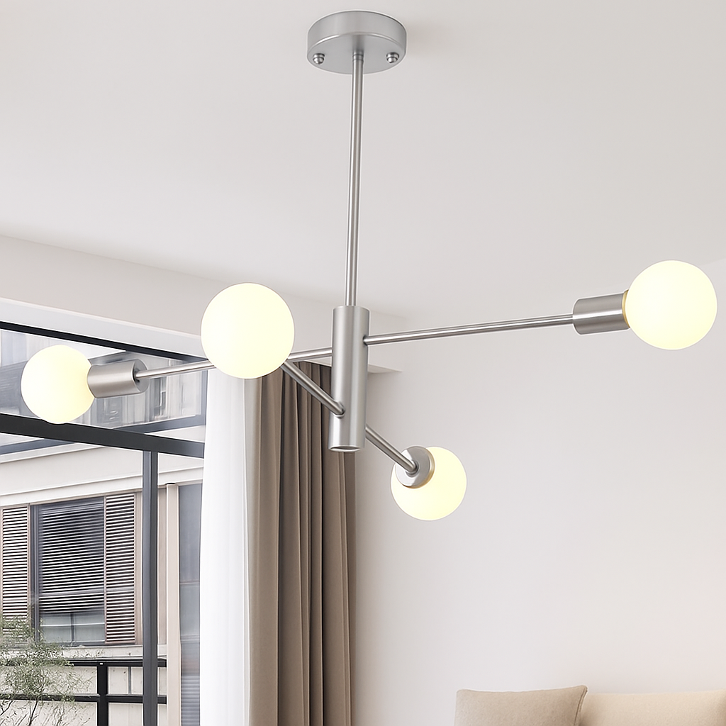lustre moderne spoutnik satellite à 2/4/8 têtes suspendu