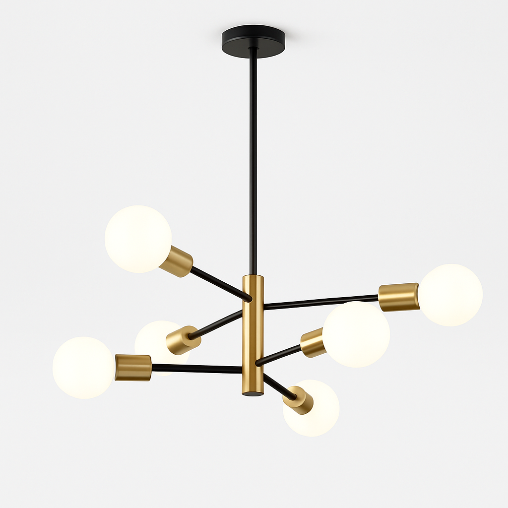 lustre moderne spoutnik satellite à 2/4/8 têtes suspendu
