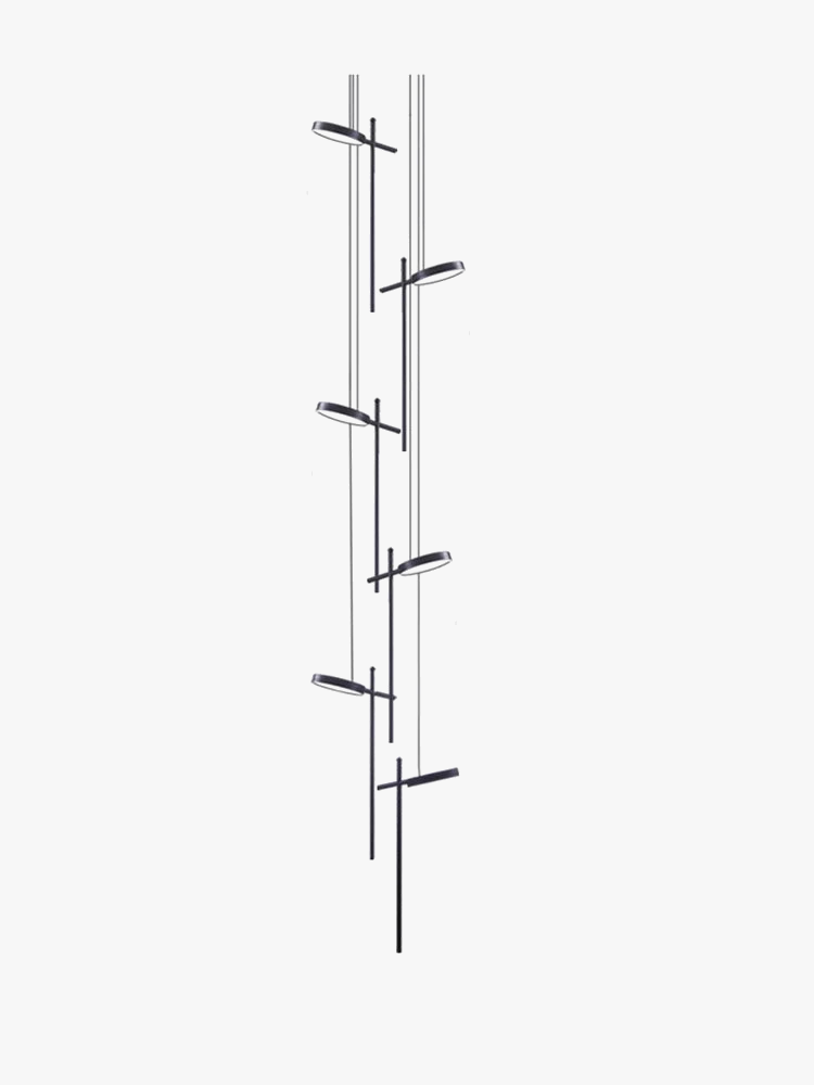 lustre moderne suspendu en acrylique design créatif 2023 à LED
