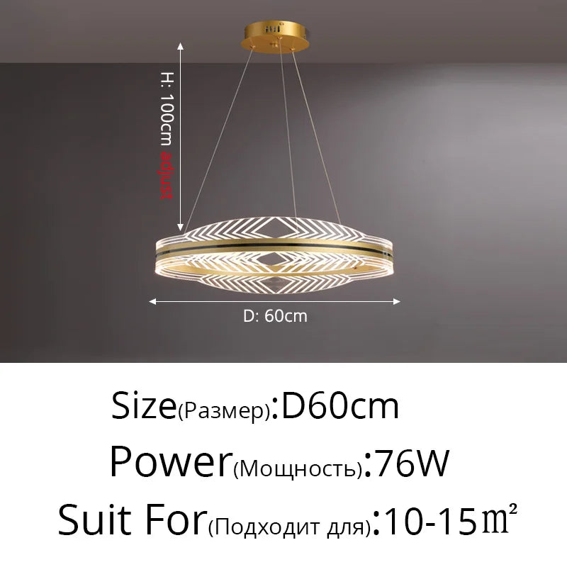lustre moderne suspendu en or design nordique éclairage intérieur