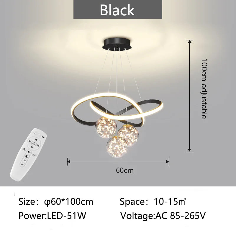 lustre moderne suspendu pour éclairage intérieur design élégant