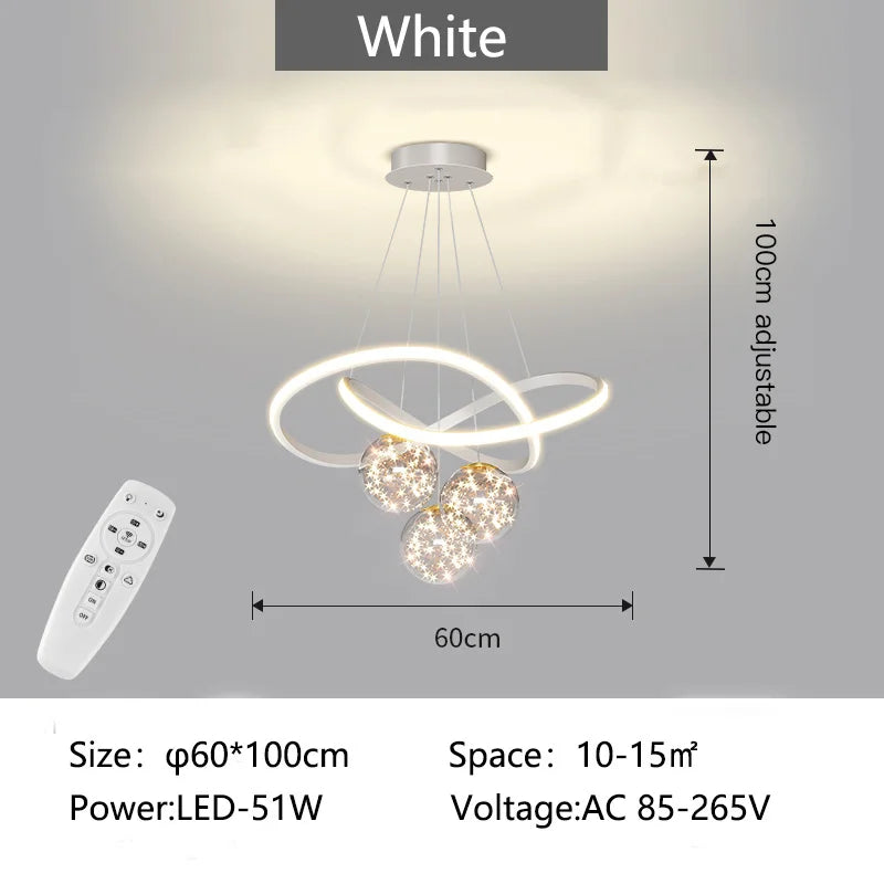lustre moderne suspendu pour éclairage intérieur design élégant