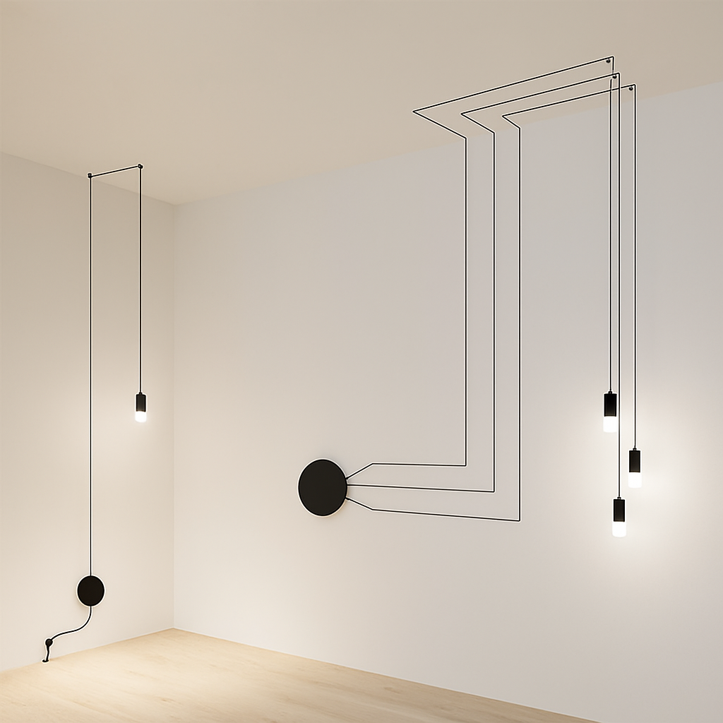 lustre moderne suspension araignée à leds style nordique