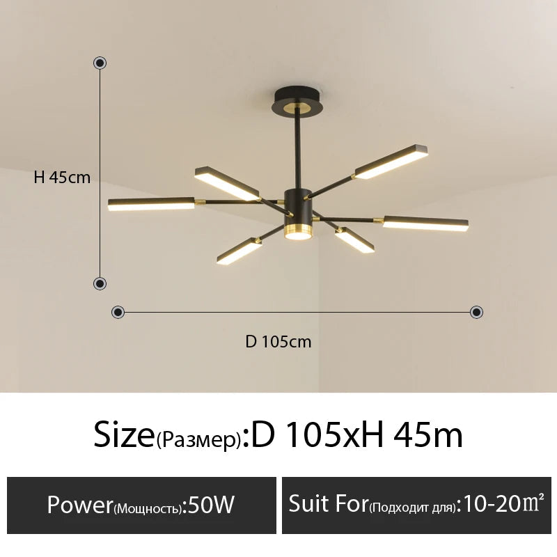 lustre moderne à suspension pour décoration intérieure et éclairage nordique