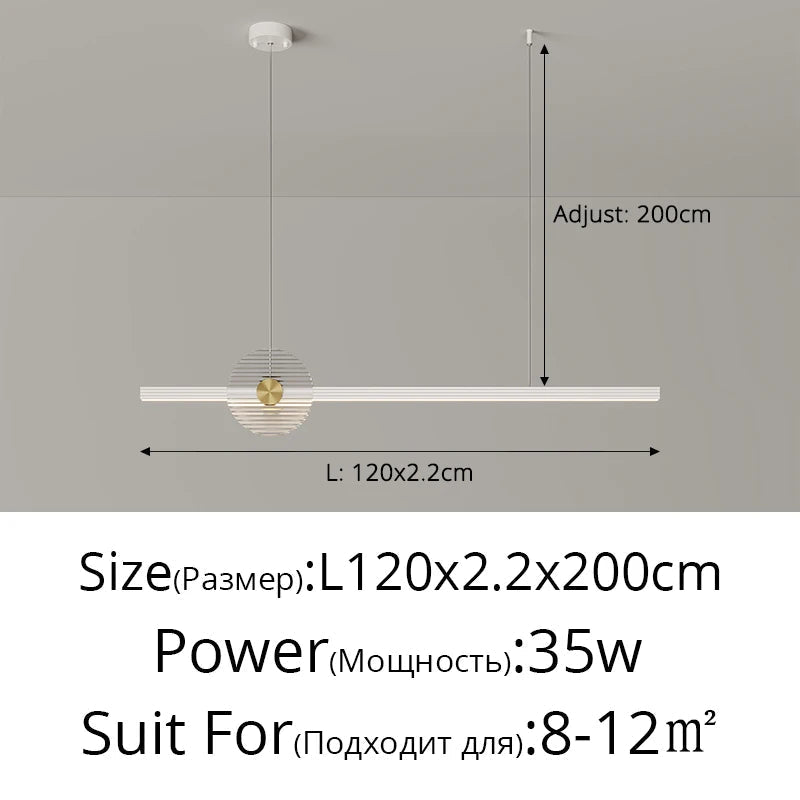 lustre moderne unique avec intensité variable pour ambiance élégante