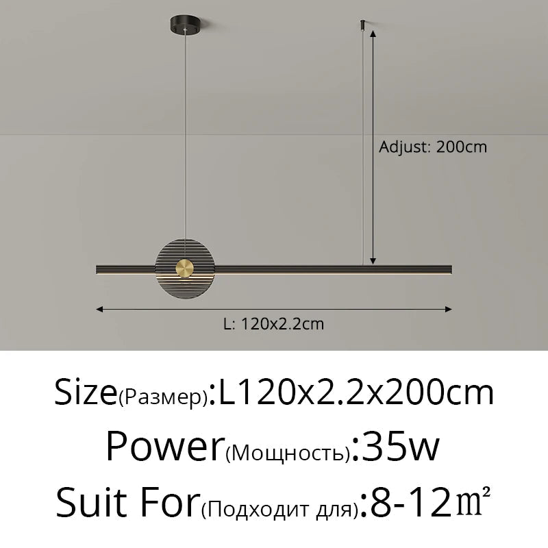 lustre moderne unique avec intensité variable pour ambiance élégante