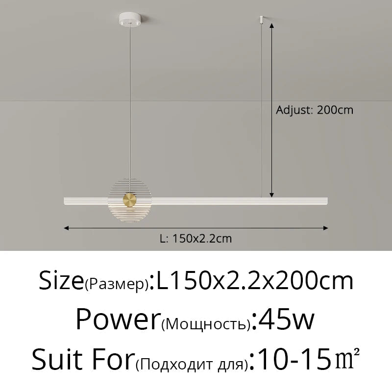 lustre moderne unique avec intensité variable pour ambiance élégante