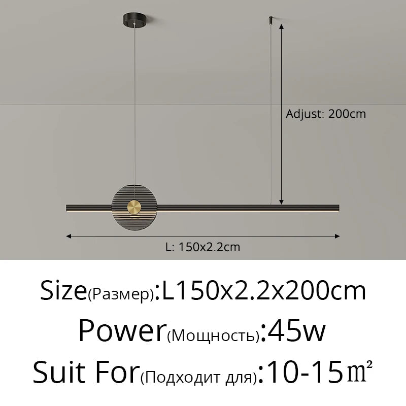 lustre moderne unique avec intensité variable pour ambiance élégante
