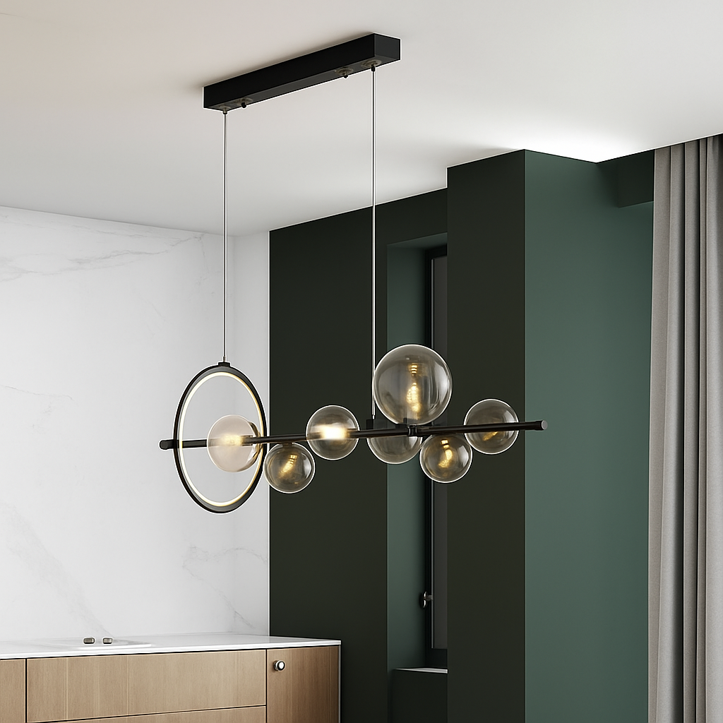 lustre mondern à bulles pour éclairage d'intérieur décoratif