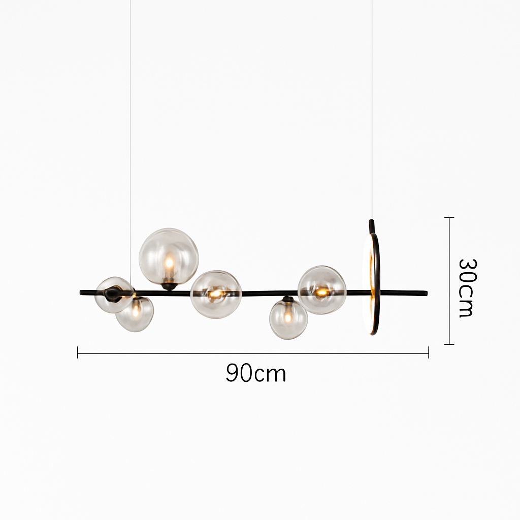 lustre mondern à bulles pour éclairage d'intérieur décoratif
