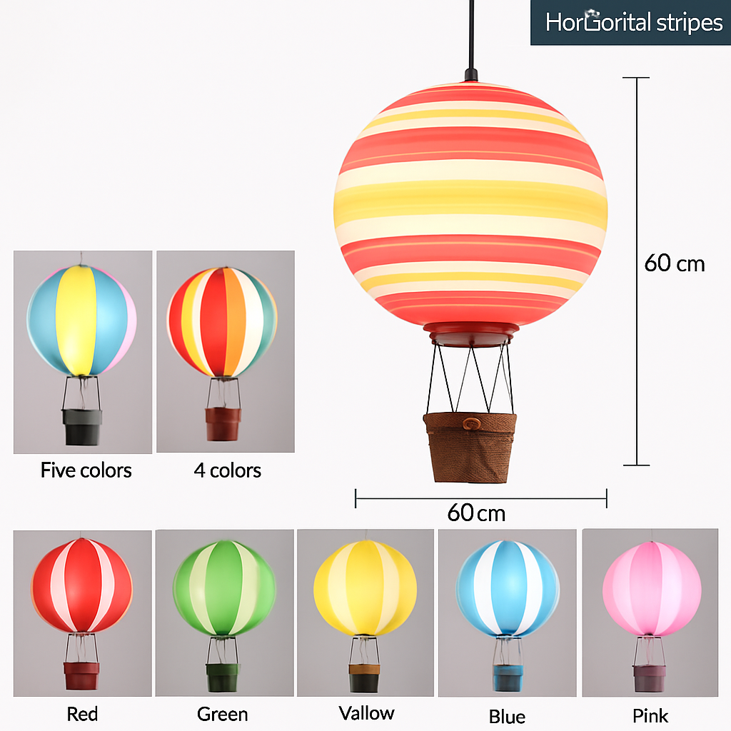 lustre montgolfière créatif lampe enfant décoration crèche école