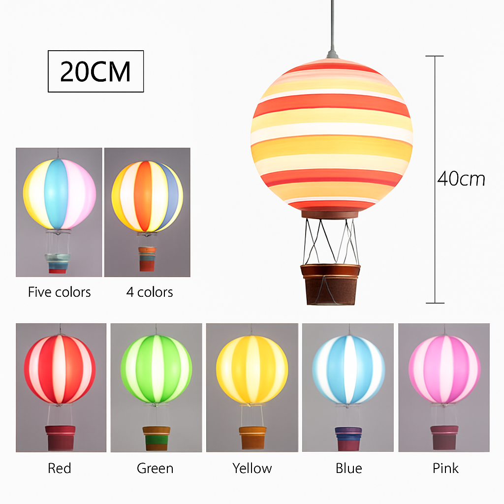 lustre montgolfière créatif lampe enfant décoration crèche école