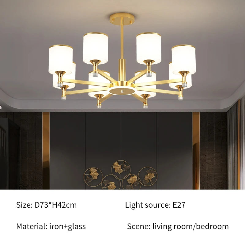 lustre nordique 15 têtes design moderne luxe pour intérieur lumineux