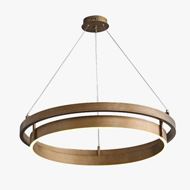 lustre nordique bronze brossé suspension simple led