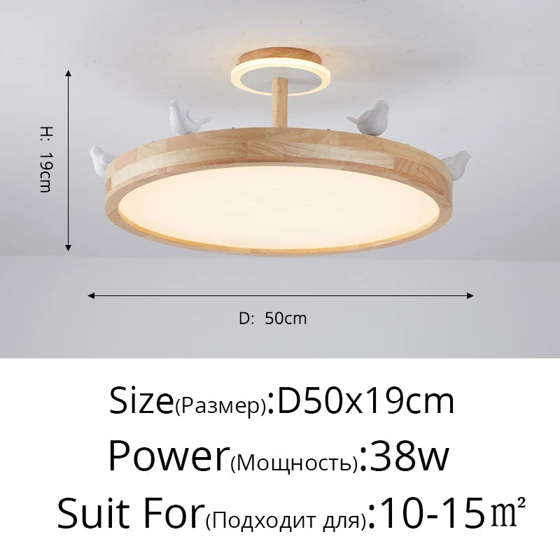 lustre nordique créatif couronne oiseau pour chambre enfants
