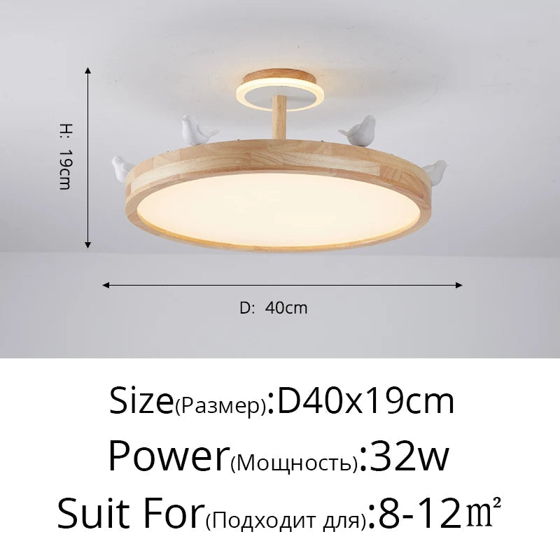 lustre nordique créatif couronne oiseau pour chambre enfants