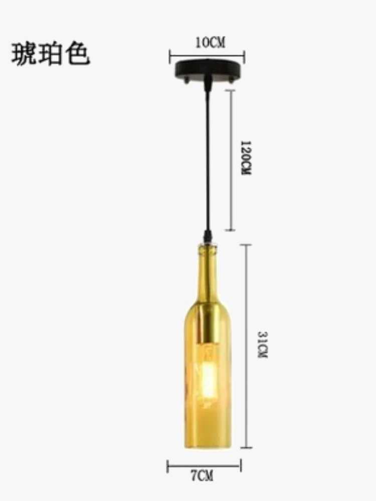 lustre nordique créatif moderne en forme de bouteille de bière
