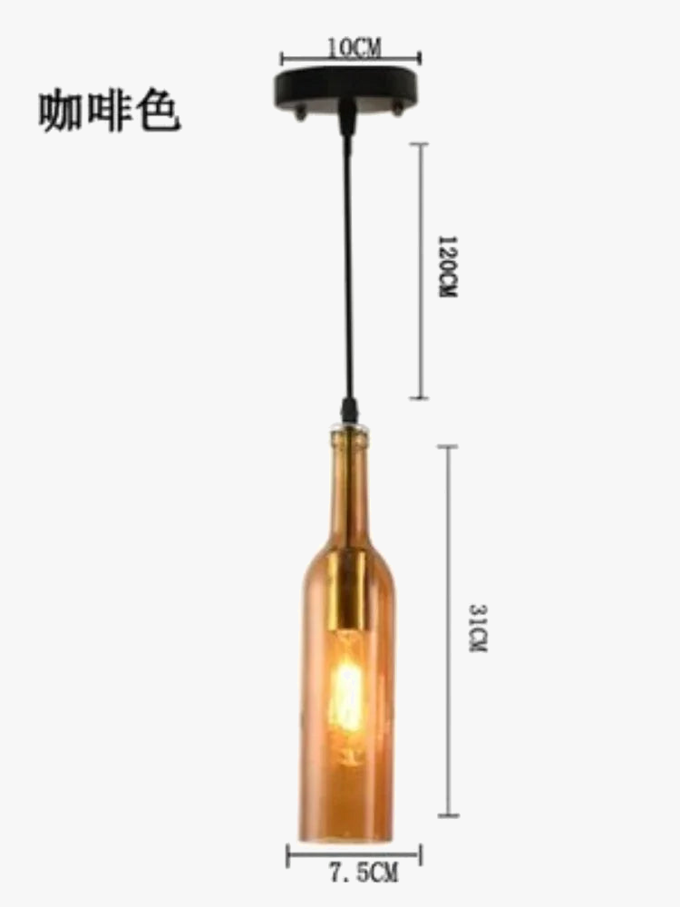 lustre nordique créatif moderne en forme de bouteille de bière