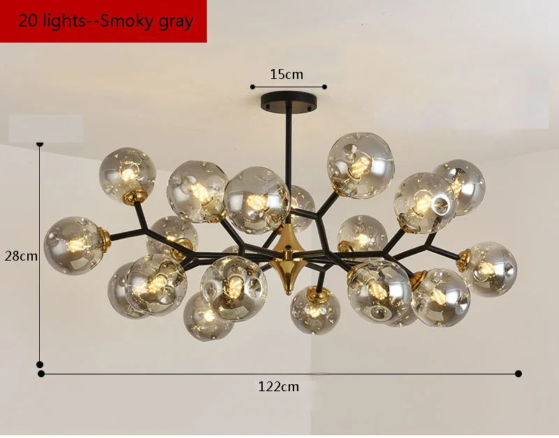 lustre nordique de luxe design simple pour décoration intérieure