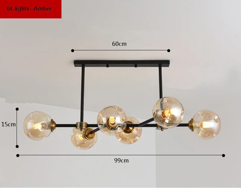 lustre nordique de luxe design simple pour décoration intérieure